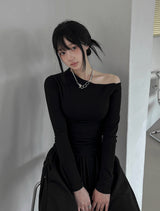 Bichovi one-shoulder brushed t-shirt