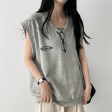 Hattie Oversized-Fit Logo Lettering Vest