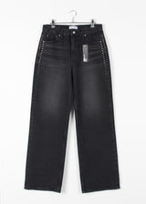 STUD BLACK DENIM