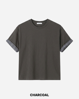 Turnback Cropped Roll-up Short Sleeve T
