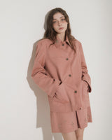 FAUX SUEDE STUDS JACKET [PINK]