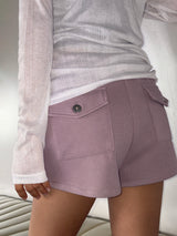 Holly Back Button Micro Shorts 5color