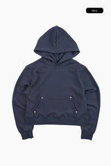 Round rivet sweat hoodie