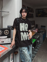 オーバーホームレタリング半袖 (4 color)