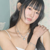star mix necklace silver