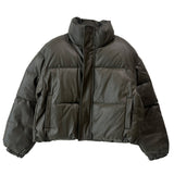 Snap button turtle leather short padding (4 colors)
