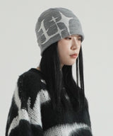 Glitter Knit Short Beanie