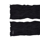 Wave Crinkled Long Scarf (black)