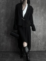 bold buckle cropped jacket (unisex)