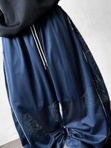 Girlish Mesh Track Bermuda Piping Pants 3color