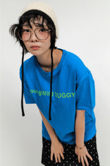 YWD ロゴTシャツ_ブルー