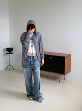 5-BUTTON WASHED DENIM
