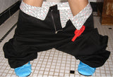 rirri SS24 Cotton-Tencel Relaxed Cargo Pants with All-Over Print in Black