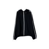 mesh track hooded jacket