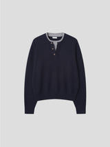 LMN Layered 3 Button Round Knitwear (4 colors)