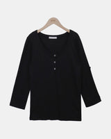 ビジュン ロールアップ 7分袖Tシャツ
