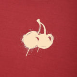 MELTING CHERRY PIGMENT WASHING T-SHIRT - RED 