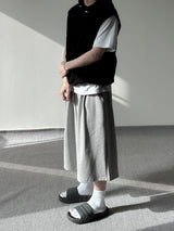 SIO two tuck bermuda sweat pants