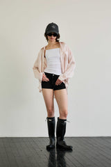 LUMINOUS OVERSIZED SHIRT / ROSE PINK