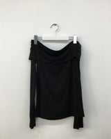 ボタンアップオフショルダーTシャツ (2color)
