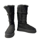 Moufee Fur-Lined Belted Long Ugg Boots