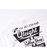 LB コーヒーショップウォッシュドTシャツ (アイボリー)
