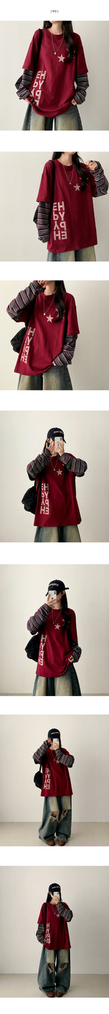 Eve Star Layered 長袖Tシャツ