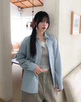 [U-BASIC] Rollin Button Round Sleeveless Top