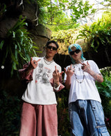 (Unisex) HXドローイングワッフルニット (4C)