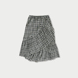 ラッフルロングスカート_チェック