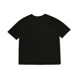 オーバーサイズシルケットスクープネックTシャツ BLACK