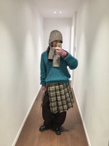 [MD Pick]ウールタッチブラッシュVネックニット (4 Colors)