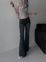dust low-rise bootcut denim