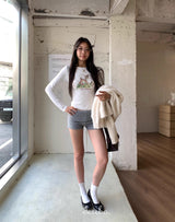 バンビスリムロングスリーブTシャツ