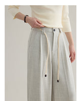 loose-fit high-waisted straight denim pants