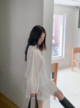 #AR Frill Lace Pintuck Blouse