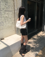 Dot double waist skirt pants
