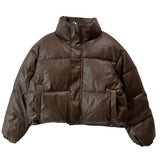 Snap button turtle leather short padding (4 colors)