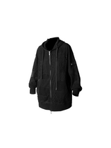 RELABEL Time Element (Decay) Woven and Dyed Spider Web Cloak for Skinny Ninja Sleeve Hollow Hoodie