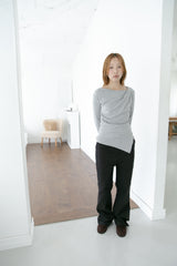 autumn button pocket bootcut pants(2colors)