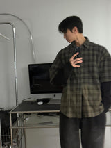 ASCLO Like Layered Check Shirt (2color)