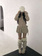 cable wool pumkin shorts(3 color) 