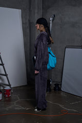 VELOUR PANTS - GRAY 