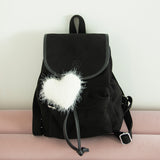 fluffy heart keyring (3colors)
