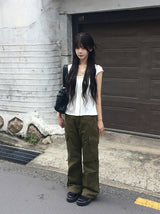 Sobi Stud Cargo Pocket Bootcut Pants