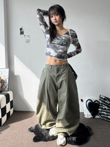 Rabbit Pigment Washed Balloon Long Pants 2 SIZE 3 COLORS 