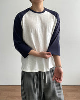 Pitch Slub Three Quarter Sleeve T