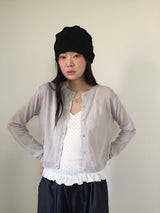 Summer Punching Crewneck Cardigan (4color)