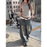 [Unisex] Damage washing sleeveless(4color)