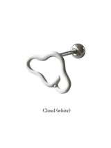 Pastel doodle piercing (White)